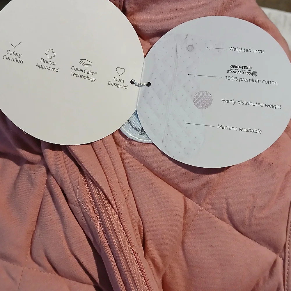 Plush Quilted Pink Sleep Sack for Babies - Soft Wearable Blanket